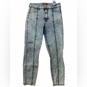 Guess Straight Leg Acid-Wash Gray Jeans